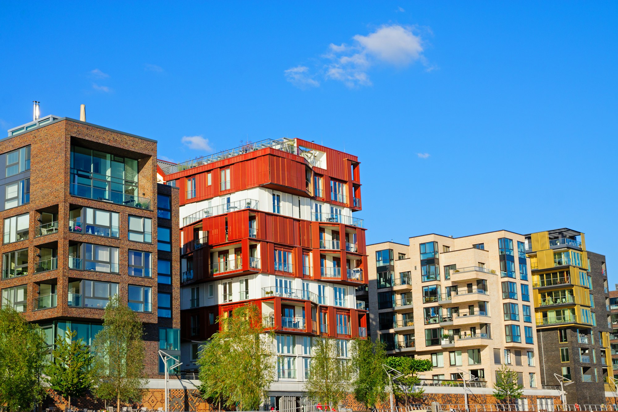 Luxury apartment houses in Hamburg